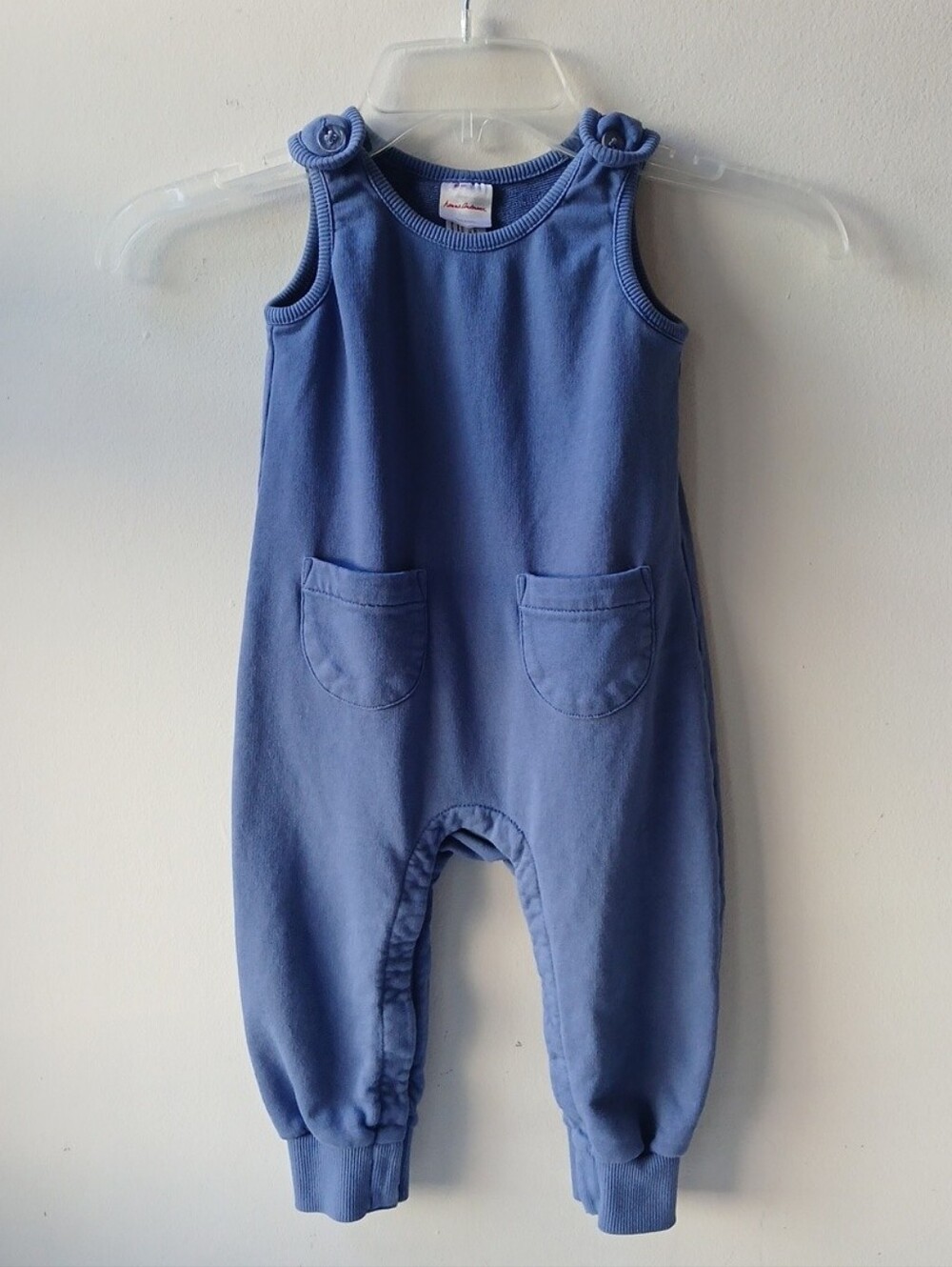 Hanna Andersson French Terry Overalls Blue 85cm 2T
